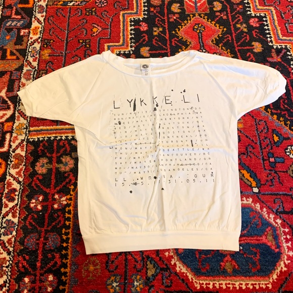 Lykke Li Tops - LYKKE LI Band Tour T-Shirt